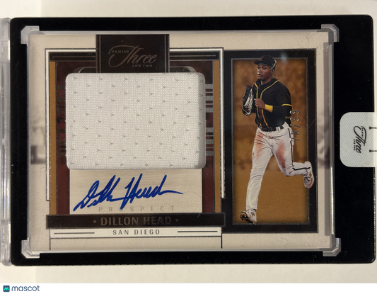 2024 Panini Three and Two Dillon Head Auto Patch 78/99 #PJA-DH Near Mint - Papa Joey's Collectibles