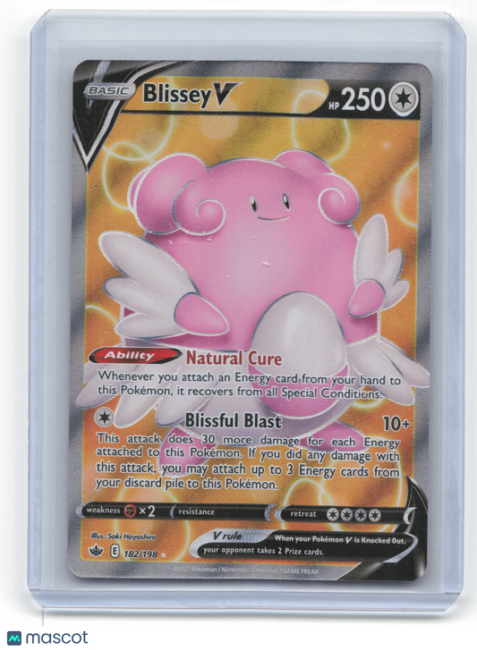 2021 Pokemon Blissey V Chilling Reign Rare Holo #182/198 Near Mint - Papa Joey's Collectibles
