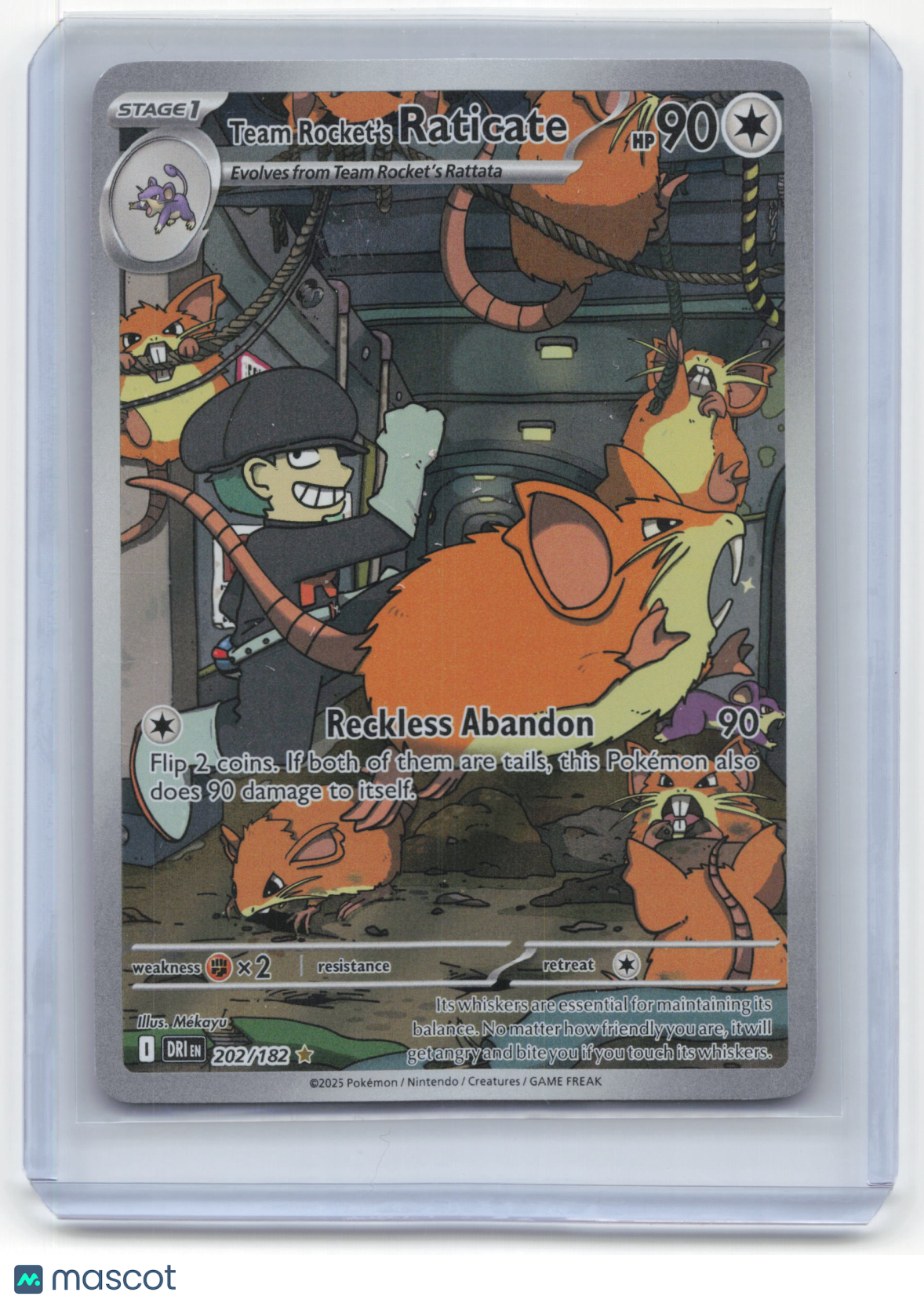 2025 Pokemon Team Rocket's Raticate Destined Rivals Illustration Rare #202/182 - Papa Joey's Collectibles