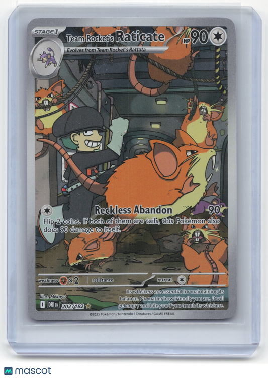 2025 Pokemon Team Rocket's Raticate Destined Rivals Illustration Rare #202/182 - Papa Joey's Collectibles