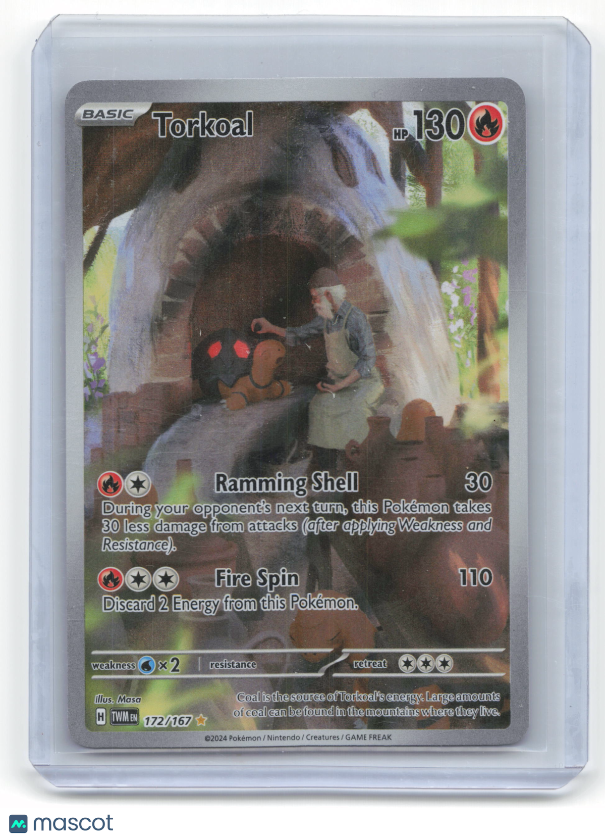 2024 Pokemon Torkoal Twilight Masquerade Illustration Rare #172/167 Near Mint - Papa Joey's Collectibles