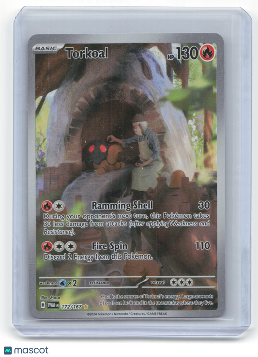 2024 Pokemon Torkoal Twilight Masquerade Illustration Rare #172/167 Near Mint - Papa Joey's Collectibles