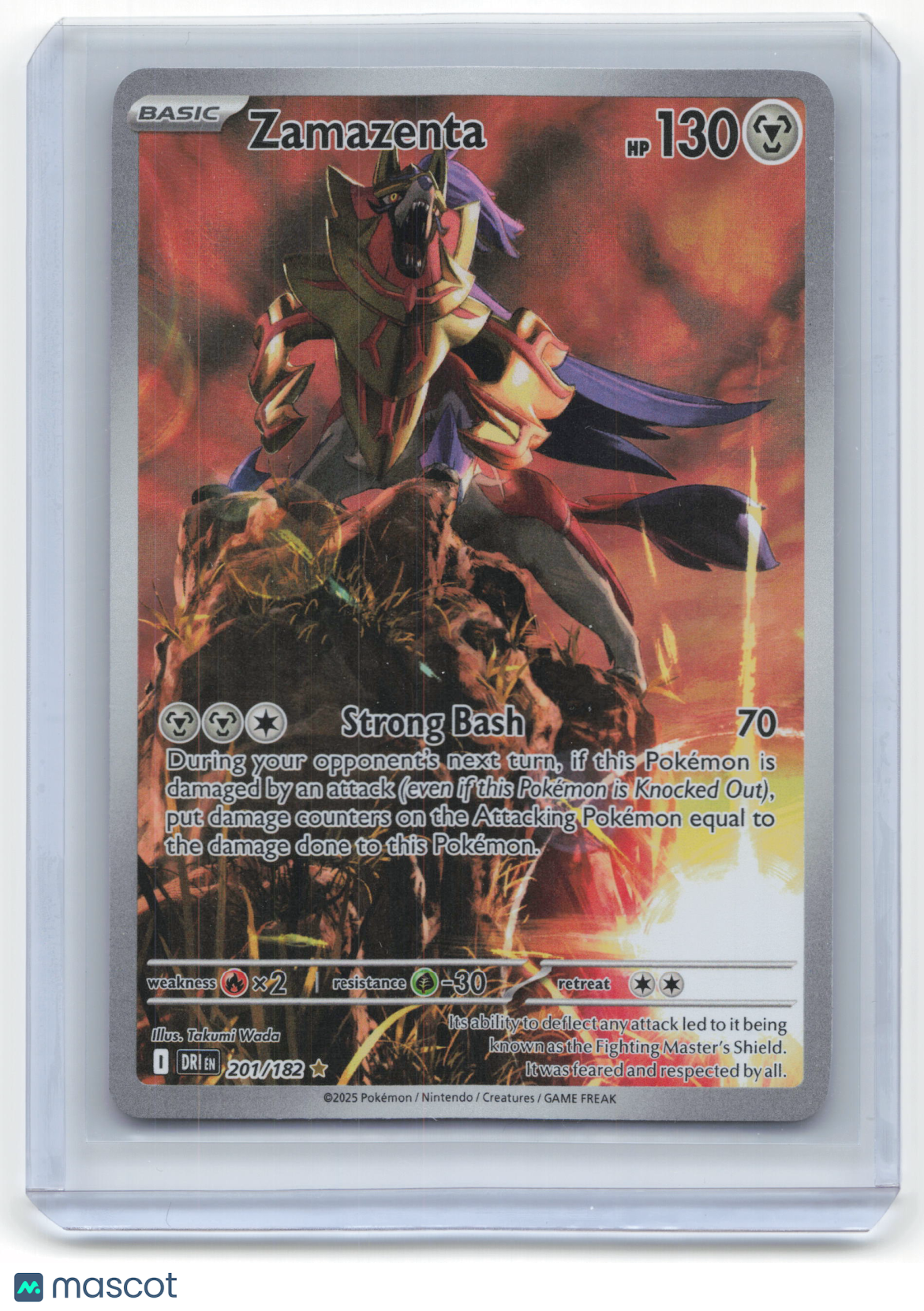 2025 Pokemon Zamazenta Destined Rivals Illustration Rare Foil #201/182 Near Mint - Papa Joey's Collectibles