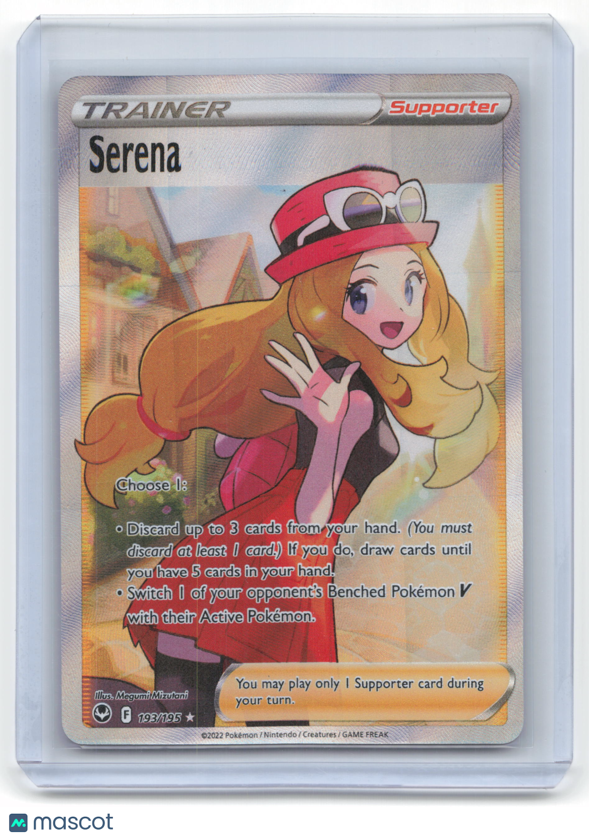 2022 Pokemon Serena Silver Tempest Rare Holo #193/195 Near Mint - Papa Joey's Collectibles