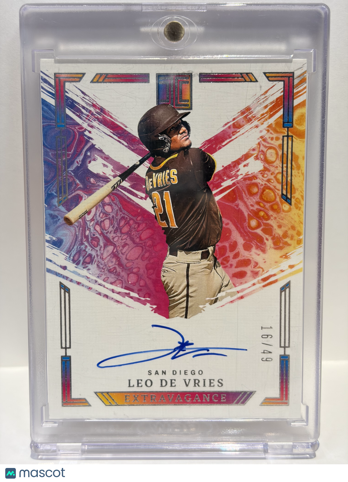 2024 Panini Impeccable Extravagance Leo De Vries Auto 16/49 #EA-LDV Near Mint - Papa Joey's Collectibles