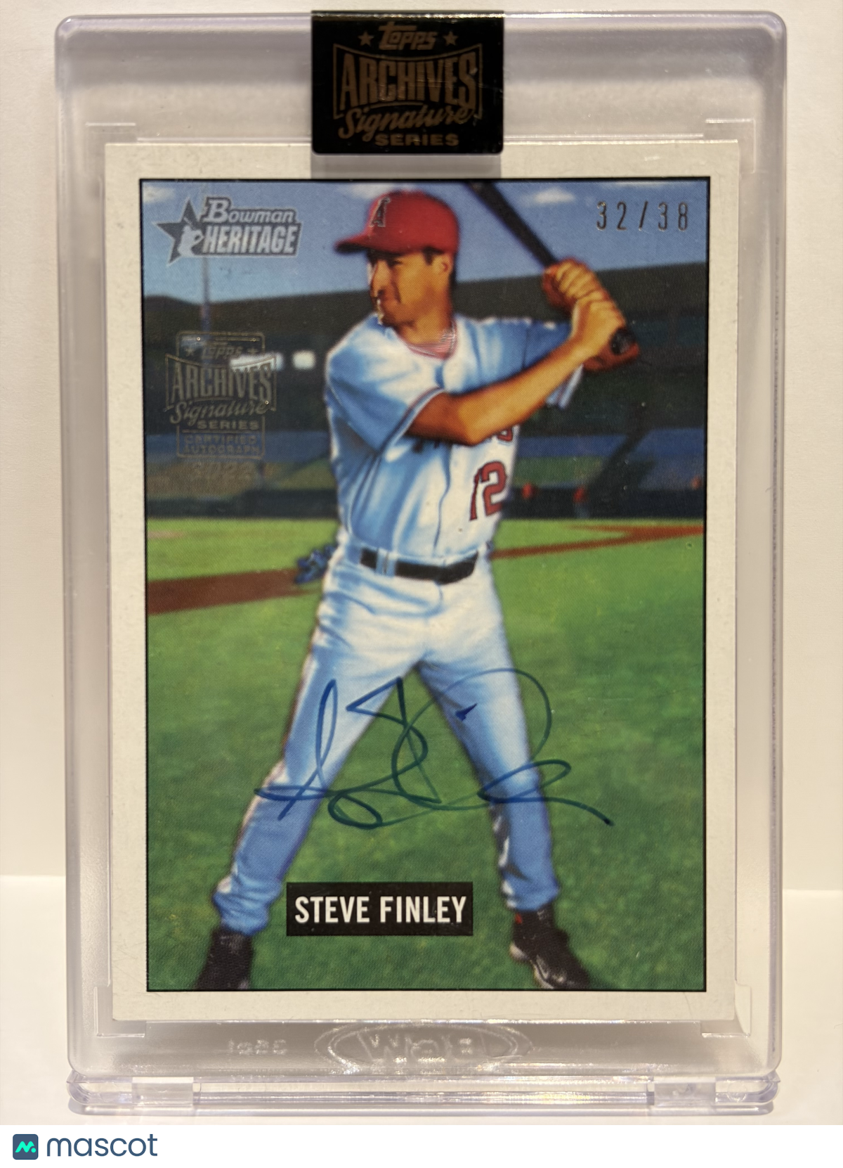 Topps 2005 Bowman Heritage Baseball Steve Finley Autograph 32/38 #151 Near Mint - Papa Joey's Collectibles