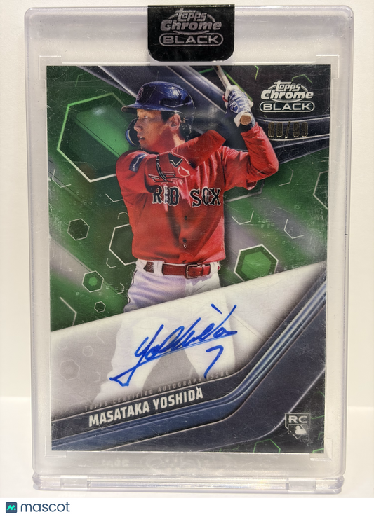 2023 Topps Chrome Black Masataka Yoshida Auto RC 80/90 Green #CBA-MY Near Mint - Papa Joey's Collectibles