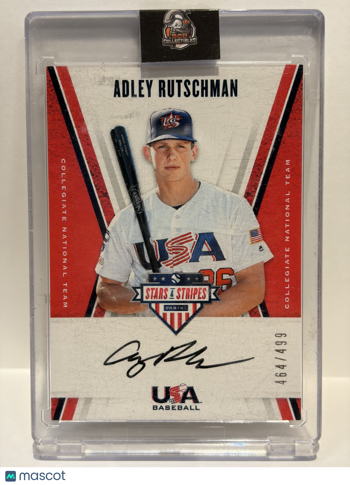2019 Panini USA Baseball Stars & Stripes Adley Rutschman Auto 464/499 #CNT-AR NM - Papa Joey's Collectibles