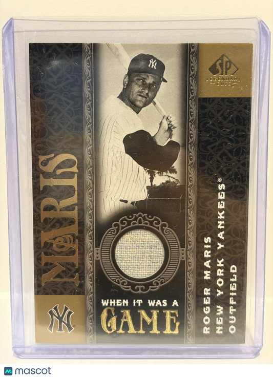 2007 Upper Deck SP Legendary Cuts Roger Maris Game-Used Patch #WG-RM Near Mint - Papa Joey's Collectibles