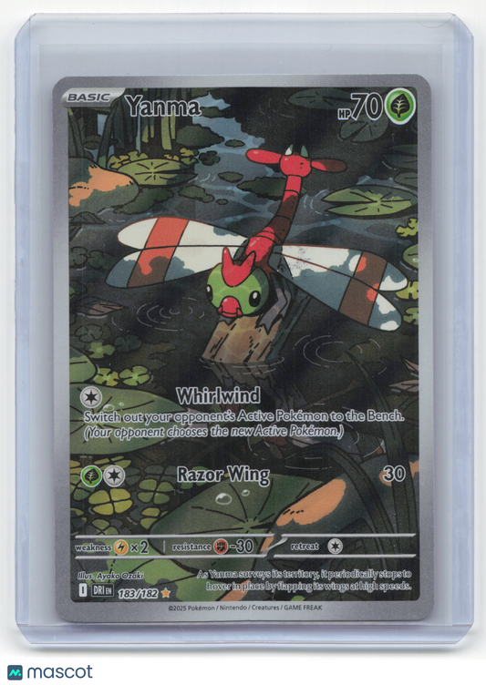 2025 Pokemon Yanma Destined Rivals Illustration Rare Holo #183/182 Near Mint
