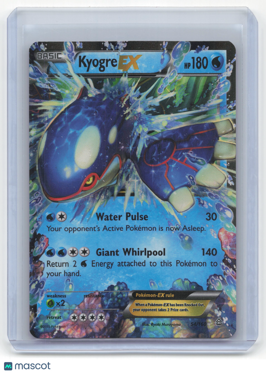 2015 Pokemon Kyogre EX Primal Clash Rare Holo #54/160 Lightly Played