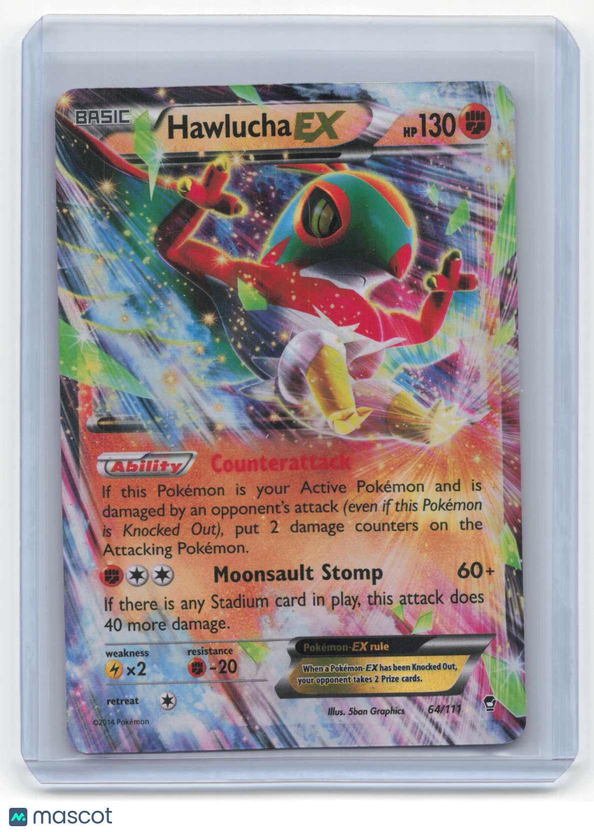 2014 Pokemon Hawlucha EX Furious Fists Rare Holo #64/111 Lightly Played