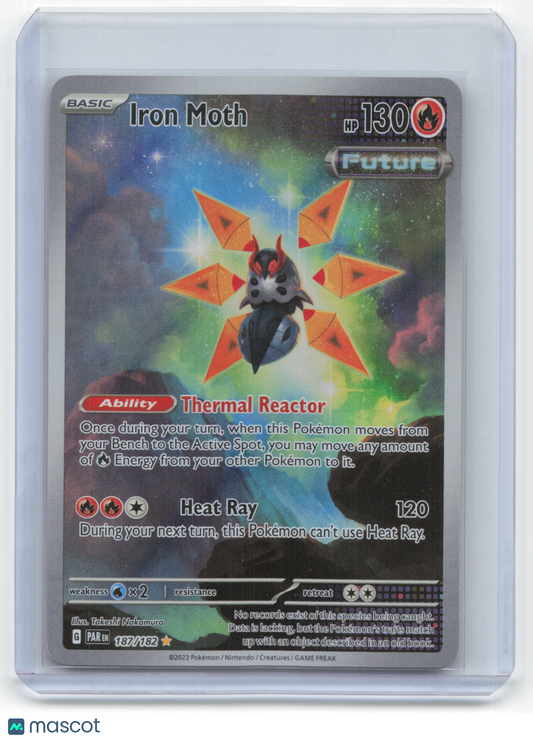 2023 Pokemon Iron Moth Paradox Rift Illustration Rare Holo #187/182 Near Mint