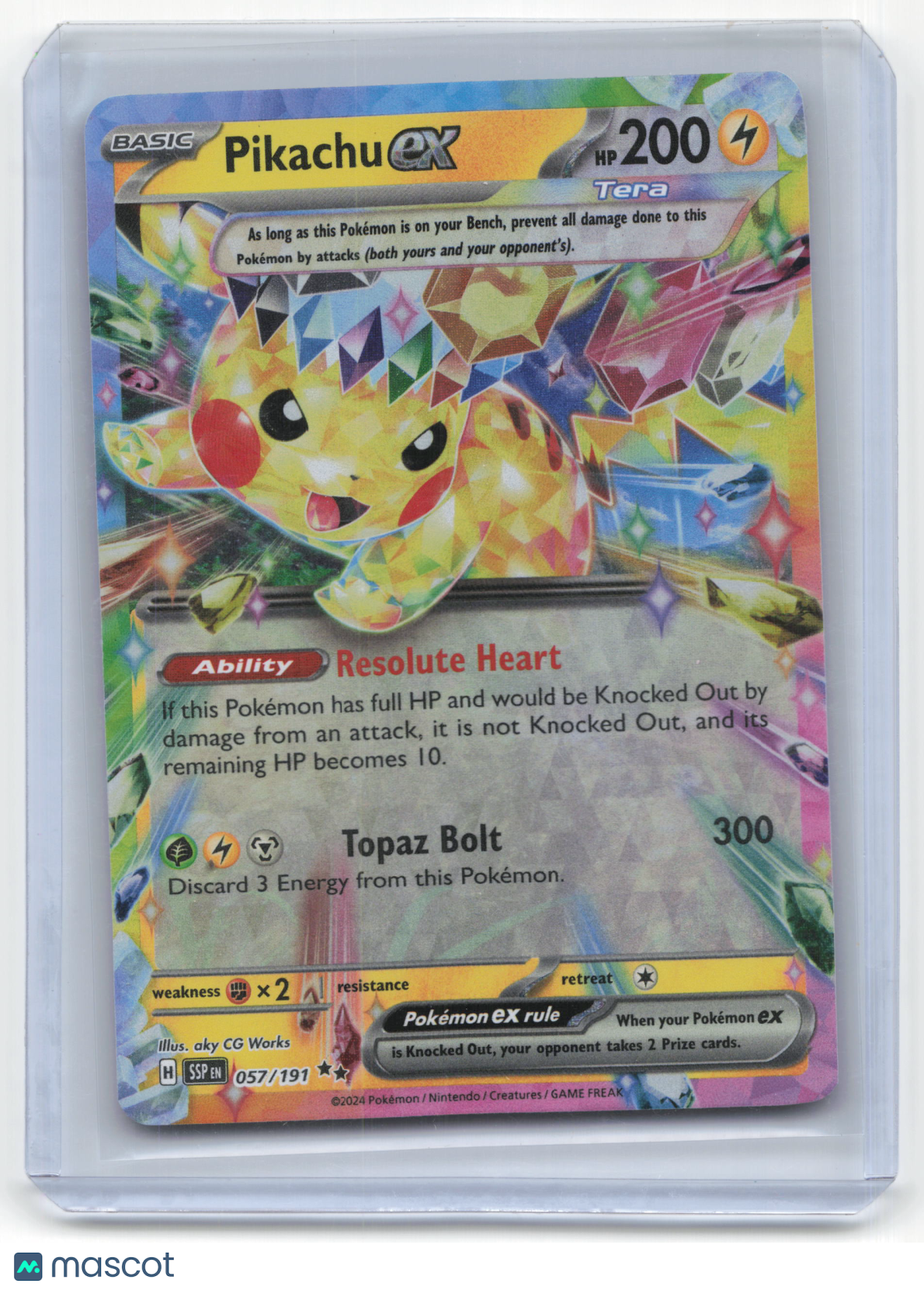 2024 Pokemon Pikachu EX Surging Sparks Double Rare Holo #57/191 Near Mint