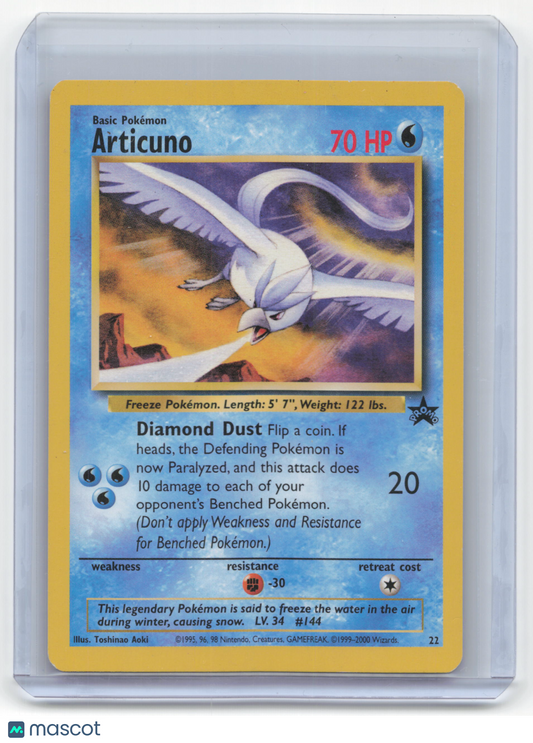 2000 Articuno Pokemon Promos Black Star Promo Holo #22 Lightly Played