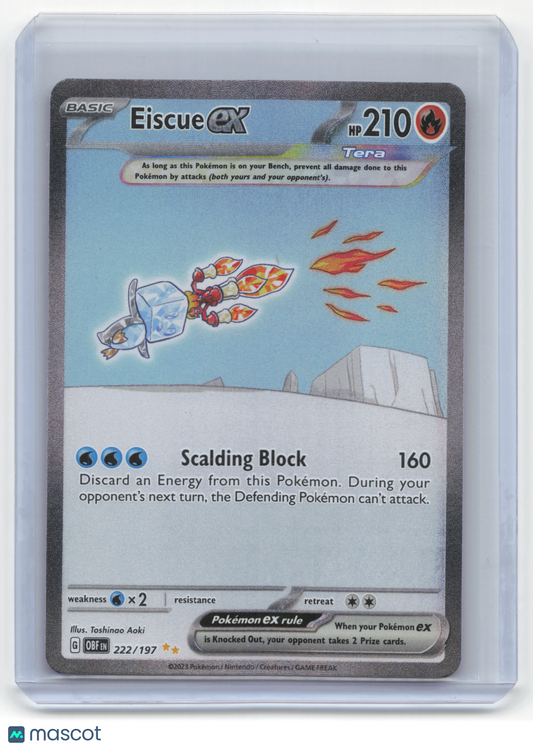 2023 Pokemon Eiscue EX Obsidian Flames SIR #222/197 Near Mint