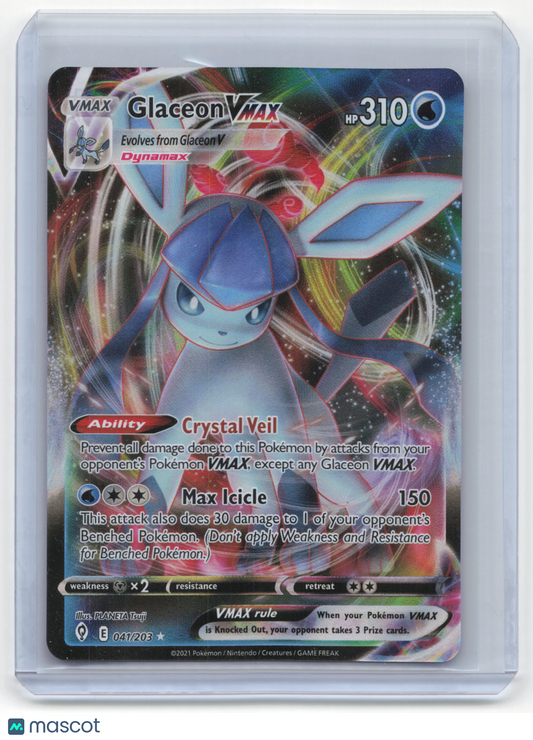 Pokemon Glaceon VMAX 2021 Evolving Skies Rare Holo #41/203 Near Mint