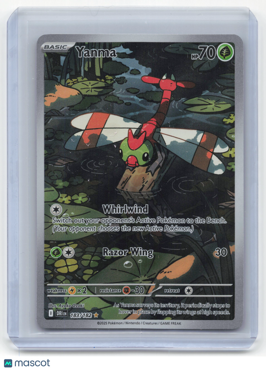 2025 Pokemon Yanma Destined Rivals Illustration Rare Foil #183/182 Near Mint