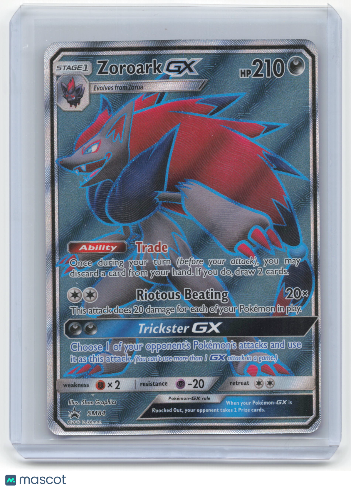 2017 Pokemon Zoroark GX SM Black Star Promo Holo #SM84 Near Mint