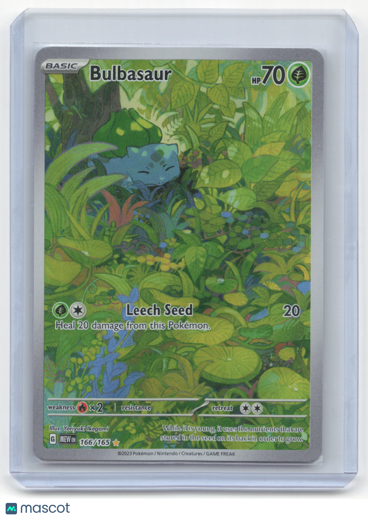 Bulbasaur 2023 Pokemon 151 Illustration Rare Holo #166/165 Near Mint