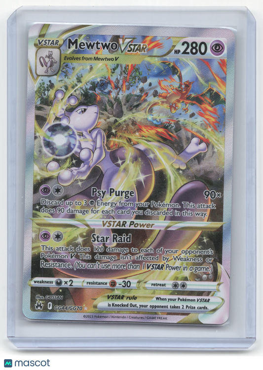 2023 Pokemon Mewtwo VSTAR Crown Zenith: Galarian Gallery #GG44/GG70 Near Mint