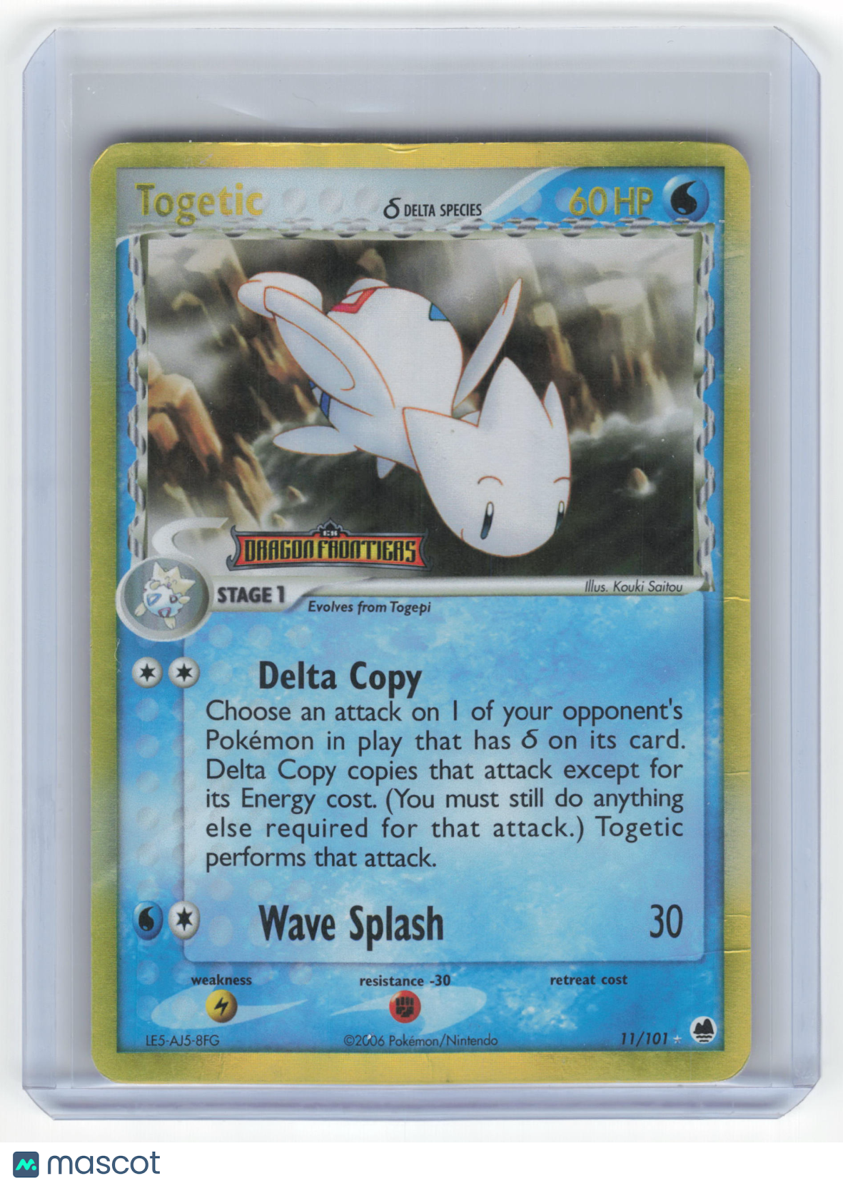 Pokemon Togetic 2006 EX Dragon Frontiers Reverse Holo #11/101 Stamped Damaged