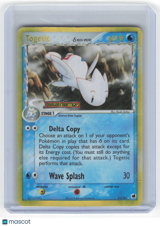Pokemon Togetic 2006 EX Dragon Frontiers Reverse Holo #11/101 Stamped Damaged