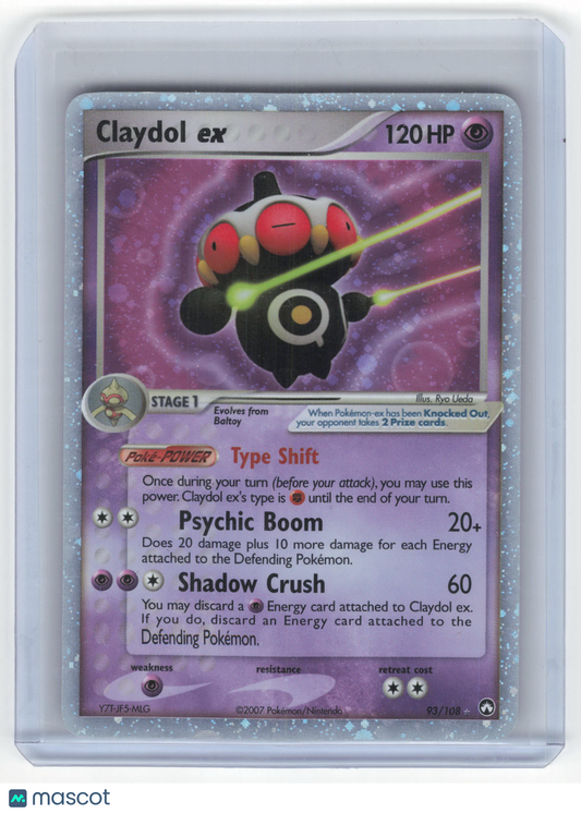 2007 Pokemon Claydol EX EX Power Keepers Cosmos Holo #93/108 Moderately Played