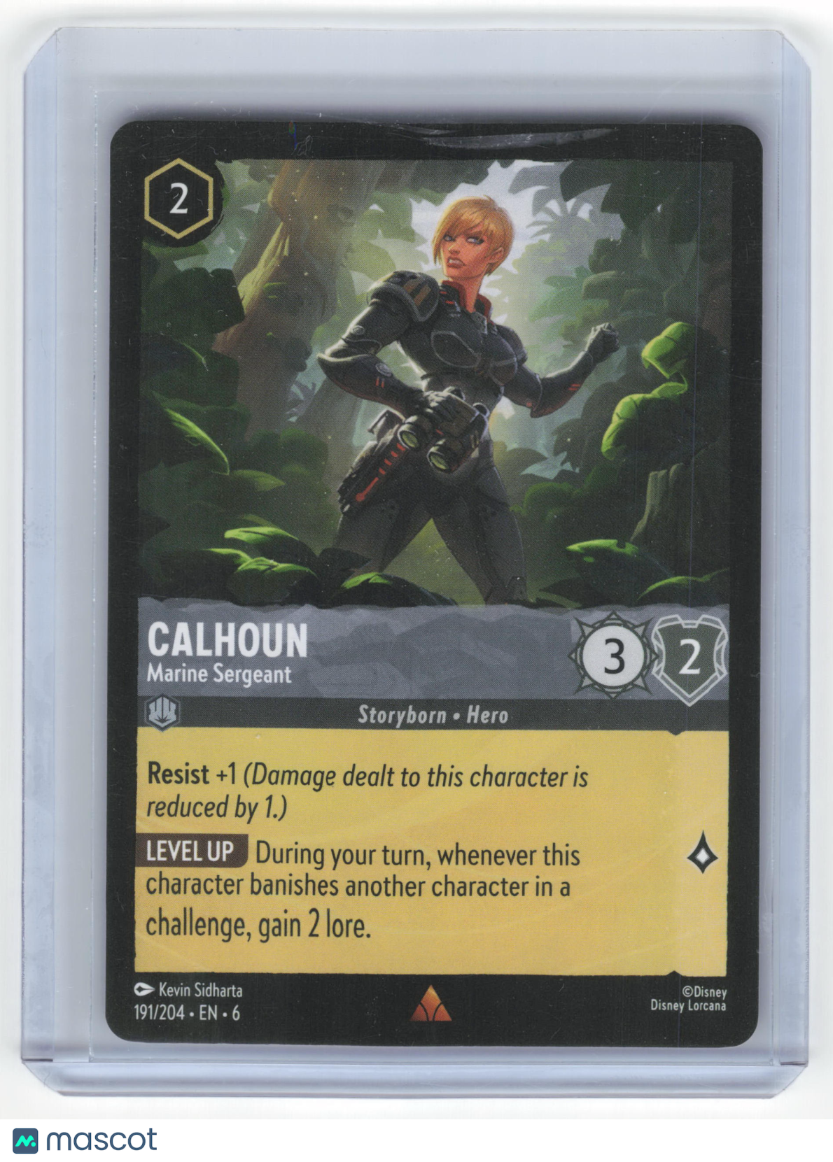 2024 Disney Lorcana—Calhoun, Marine Sergeant #191/204 Azurite Sea—Rare Non-Foil