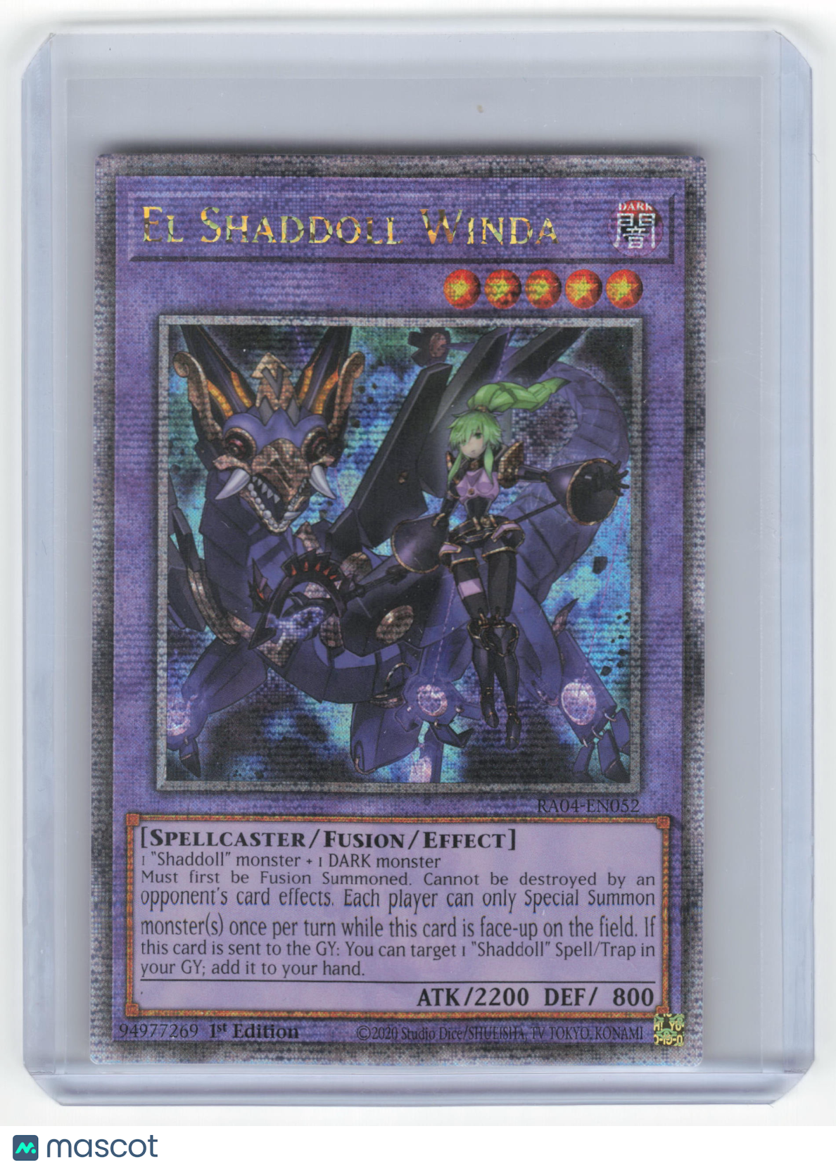 2025 Yu-Gi-Oh! El Shaddoll Winda QCSR #RA04-EN052 Alternate Art 1st Edition NM