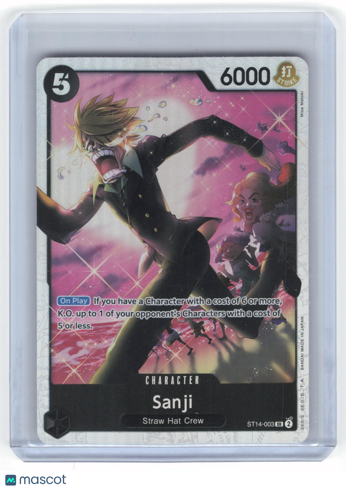 2024 One Piece Card Game Sanji 3D2Y Super Rare #ST14-003