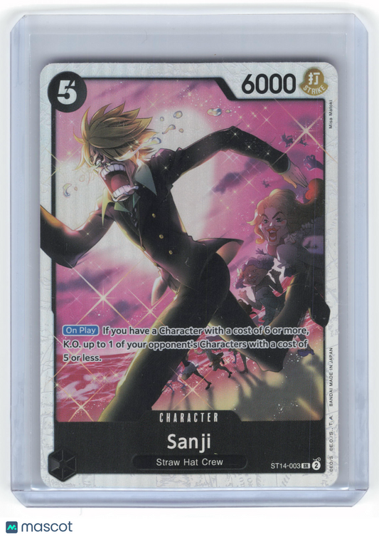 2024 One Piece Card Game Sanji 3D2Y Super Rare #ST14-003