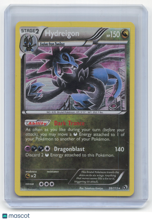 2013 Pokemon Hydreigon Plasma Blast Rare #99/113 Near Mint