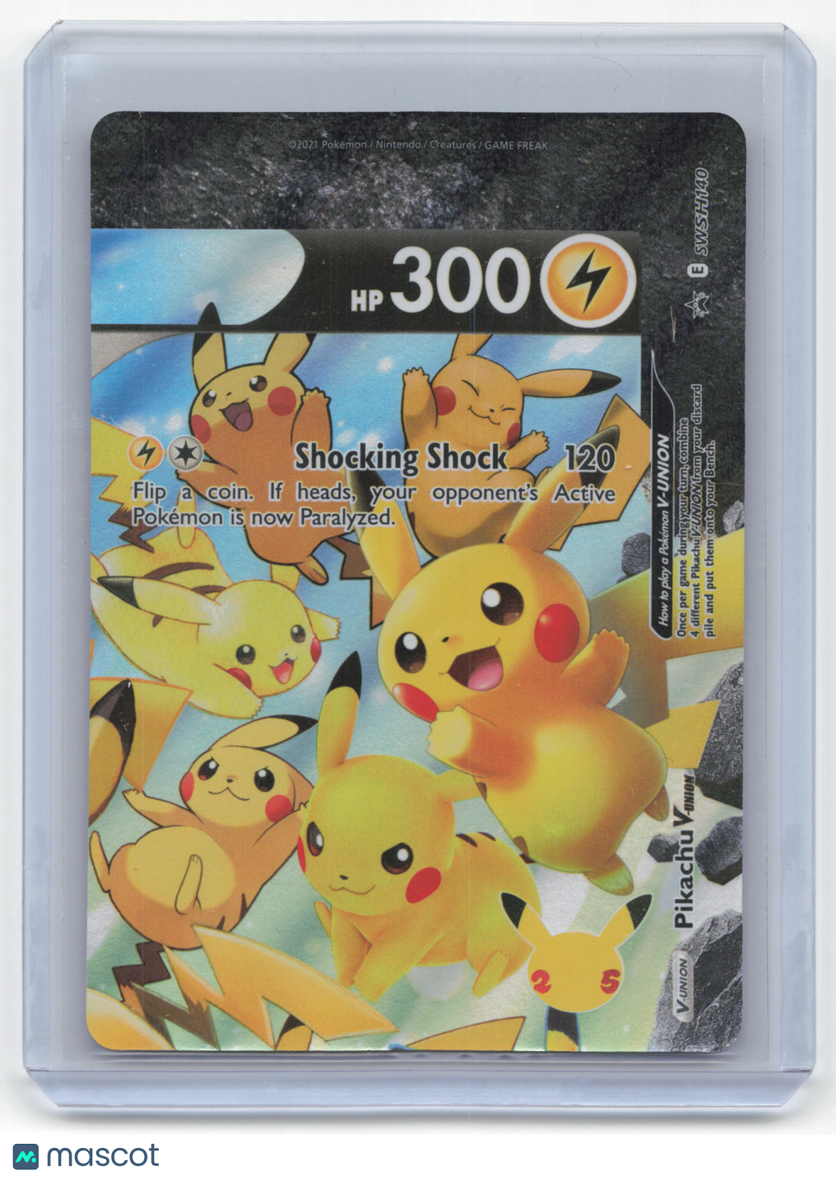 2021 Pokemon Pikachu V-Union Sword & Shield Promos Black Star Promo #SWSH140 NM