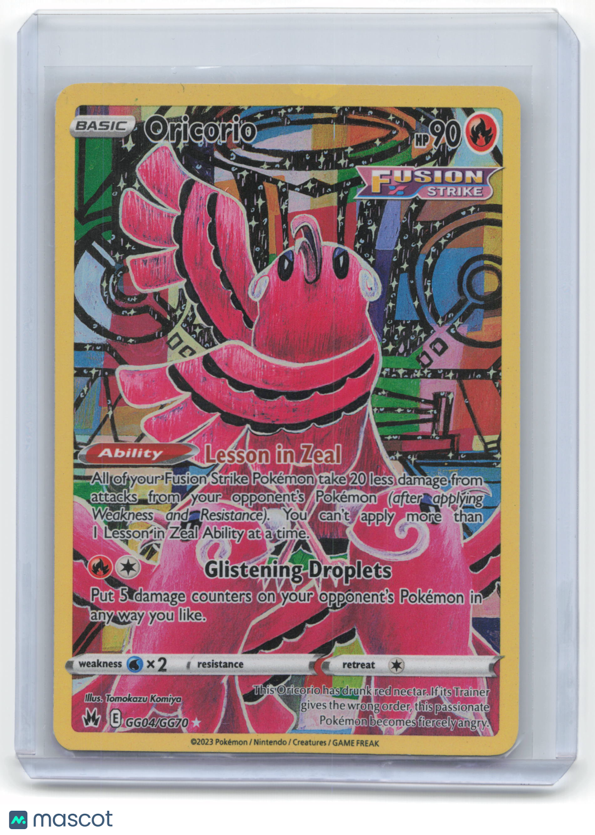 2023 Pokemon Oricorio Crown Zenith: Galarian Gallery Foil #GG04/GG70 Near Mint