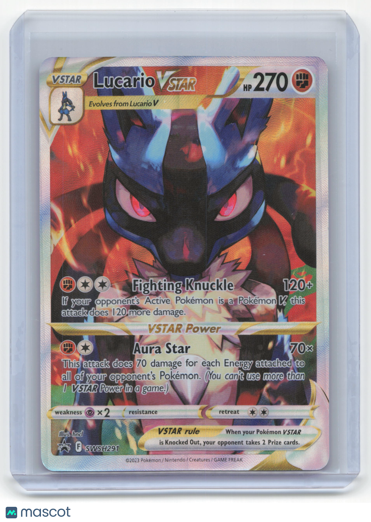 2023 Pokemon Lucario VSTAR Sword & Shield Promos Black Star Promo Holo #SWSH291