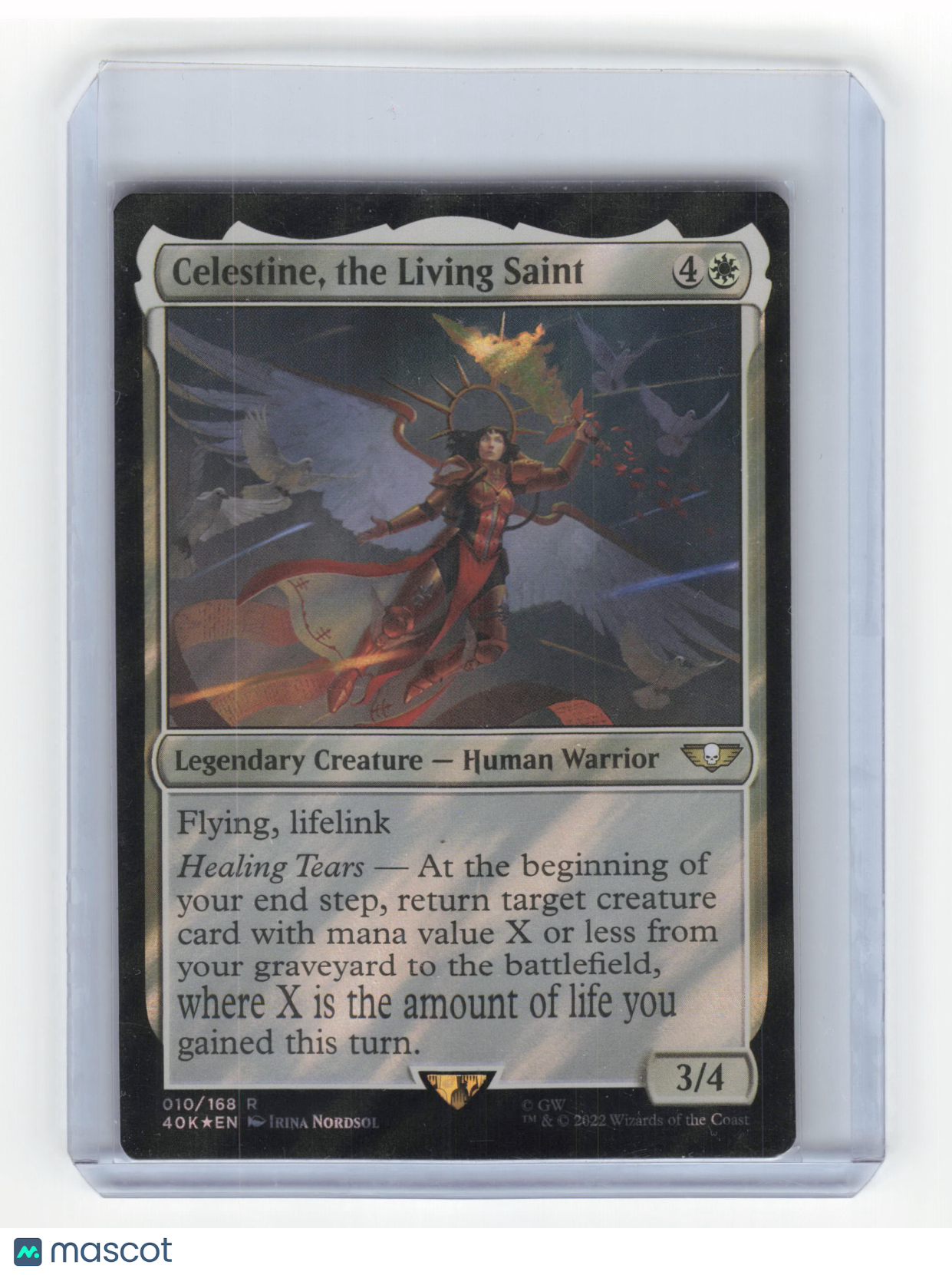 2022 Magic: The Gathering Celestine, the Living Saint 40K Rare Surge Foil #10 NM