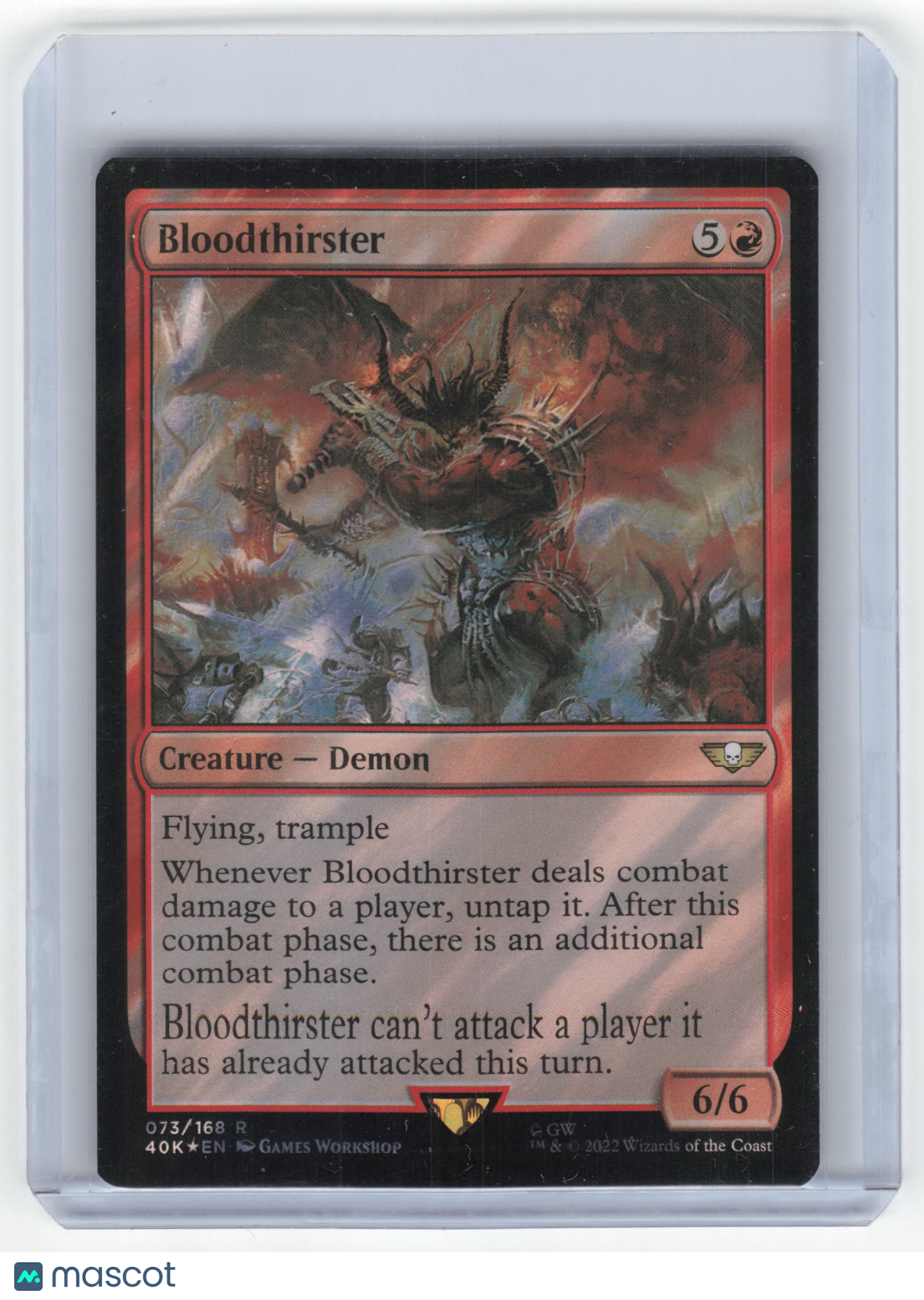 2022 Magic: The Gathering Bloodthirster 40K Mythic Surge Foil #073 Near Mint