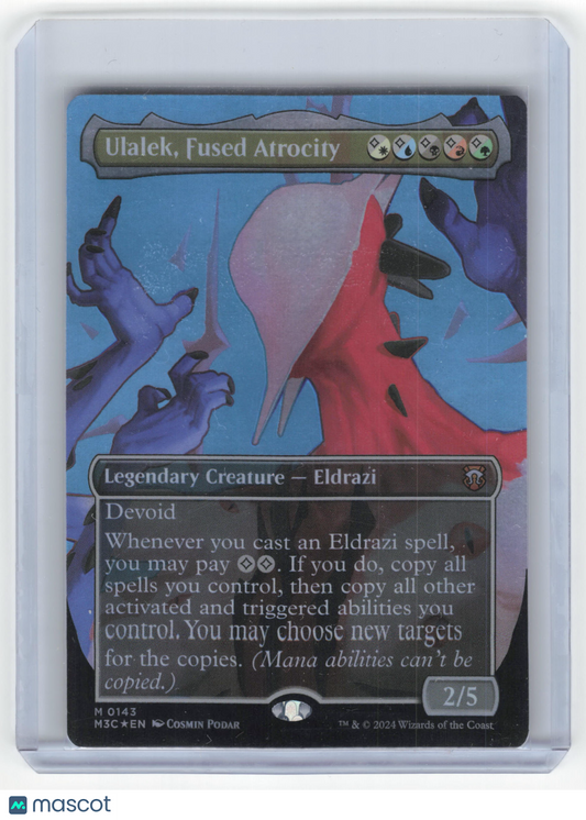 2024 Magic: The Gathering Ulalek, Fused Atrocity M3C Ripple Foil #143 Borderless