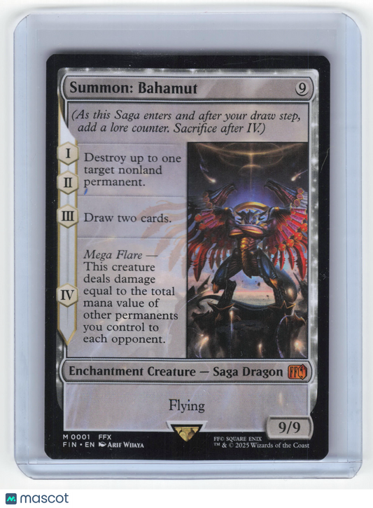 2025 Magic: The Gathering Summon: Bahamut Final Fantasy Mythic Non-Foil #0001 NM