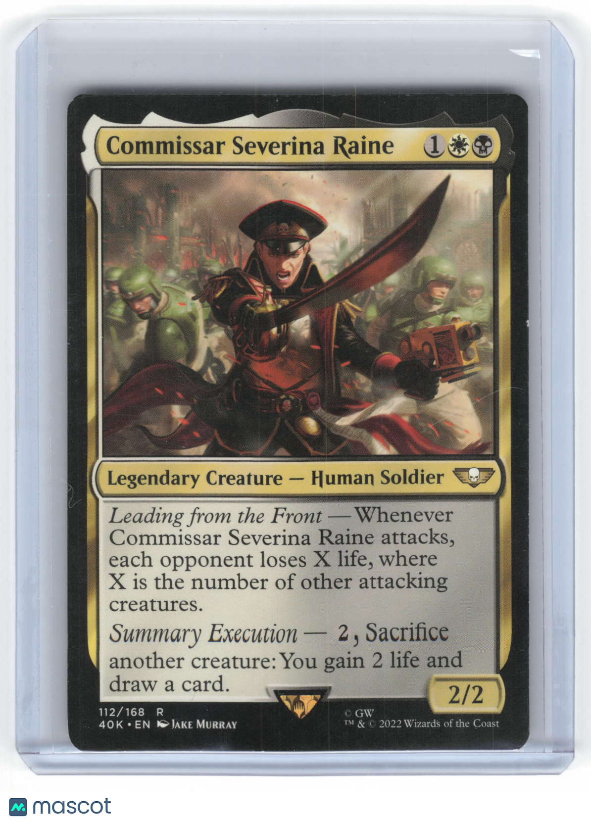 2022 Magic: The Gathering Commissar Severina Raine 40K Non-Foil #112/168 NM