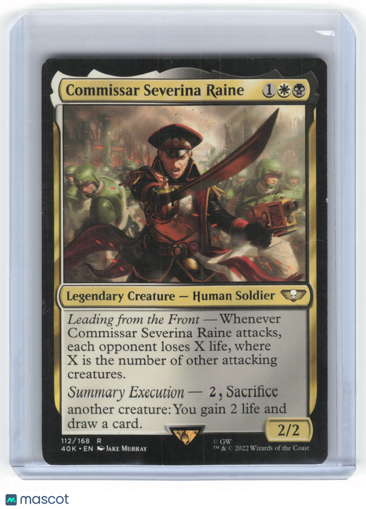 2022 Magic: The Gathering Commissar Severina Raine 40K Non-Foil #112/168 NM