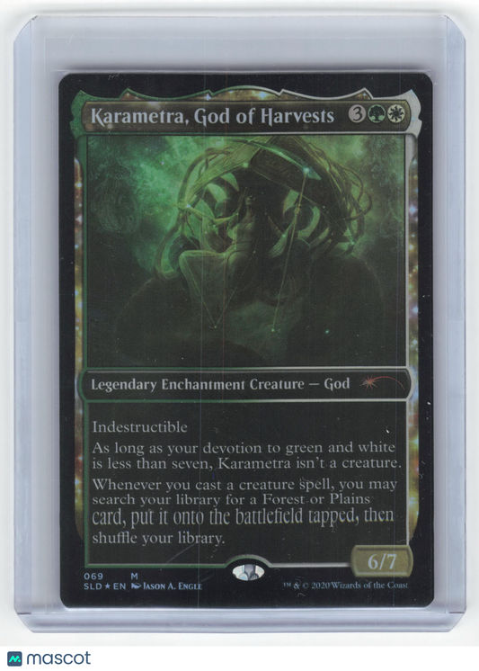2020 Magic: The Gathering Karametra, God of Harvests SLD Mythic Foil #069 NM