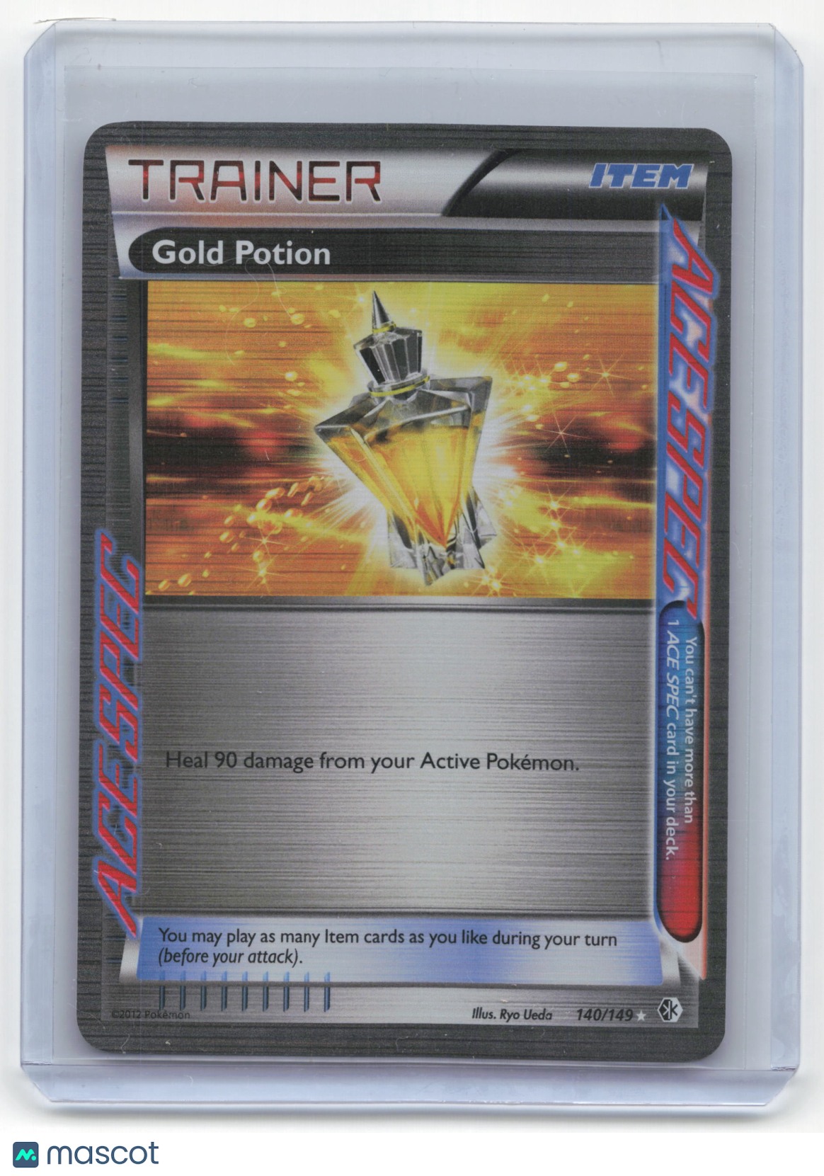 2012 Pokemon Gold Potion Boundaries Crossed Rare #140/149 Lightly Played