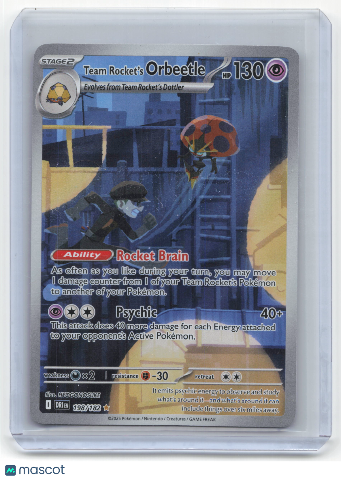 2025 Pokemon Team Rocket's Orbeetle Destined Rivals Illustration Rare #198/182