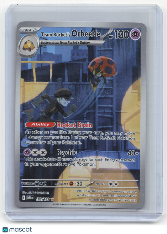 2025 Pokemon Team Rocket's Orbeetle Destined Rivals Illustration Rare #198/182