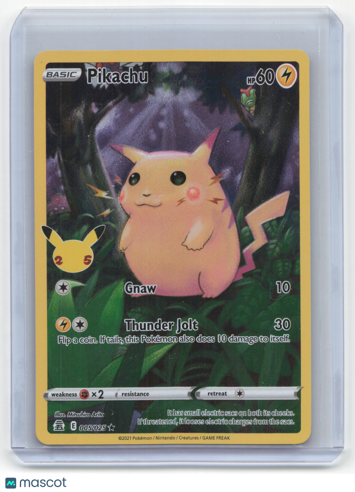 2021 Pokemon Pikachu Celebrations: Classic Collection Rare #5/25 Near Mint