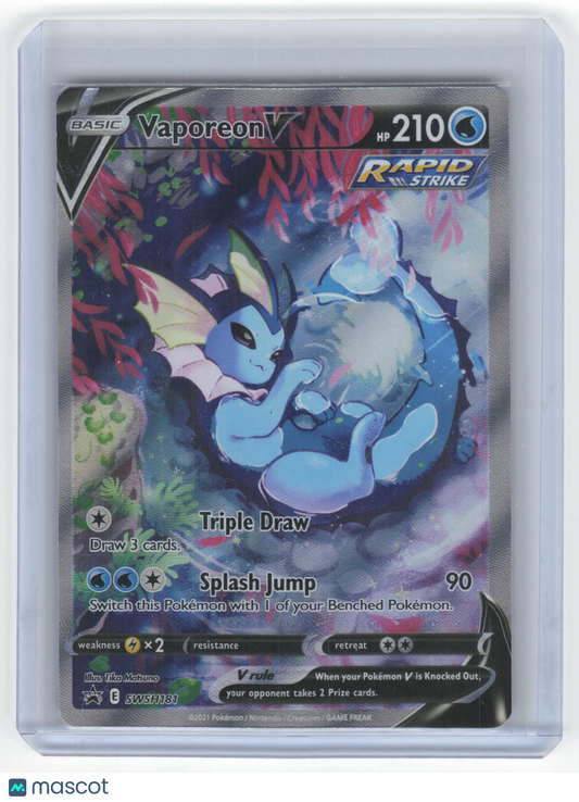 2021 Pokemon Vaporeon V Sword & Shield Promos Black Star Promo Holo #SWSH181 NM