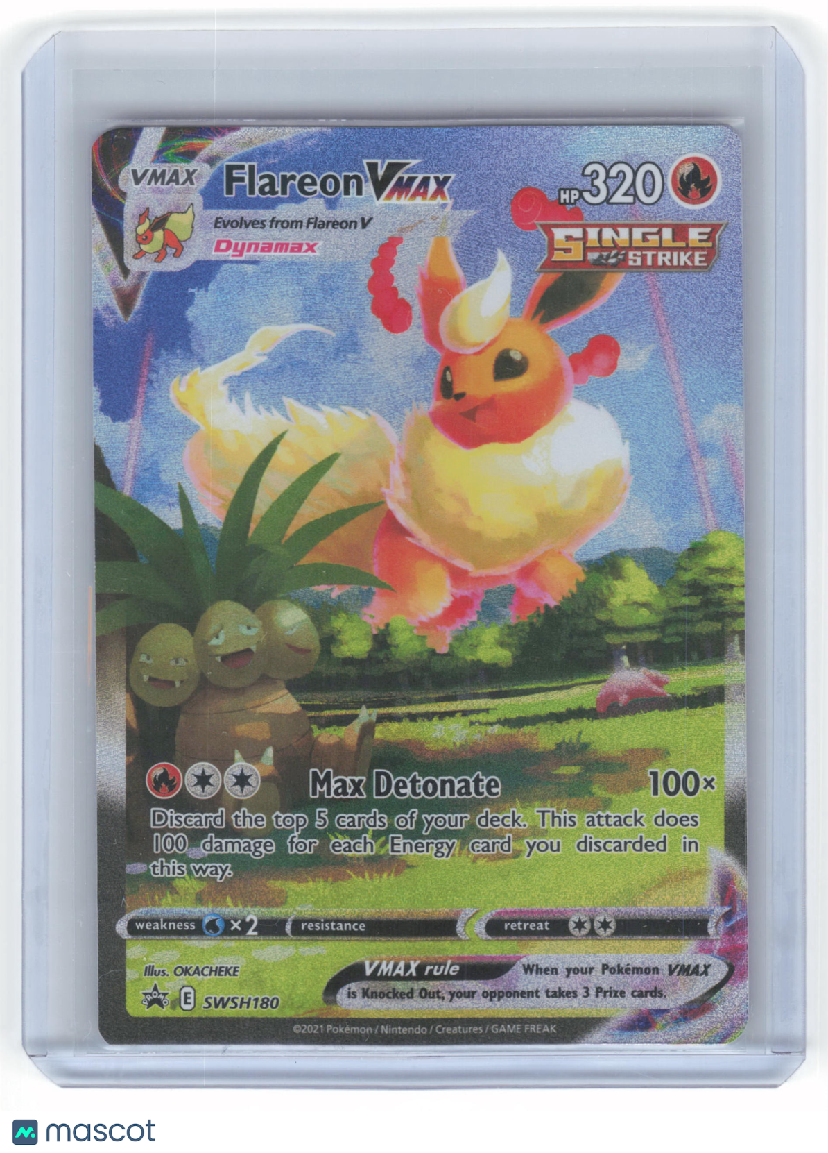 2021 Pokemon Flareon VMAX SWSH Promos Black Star Promo Holo #SWSH180 Near Mint