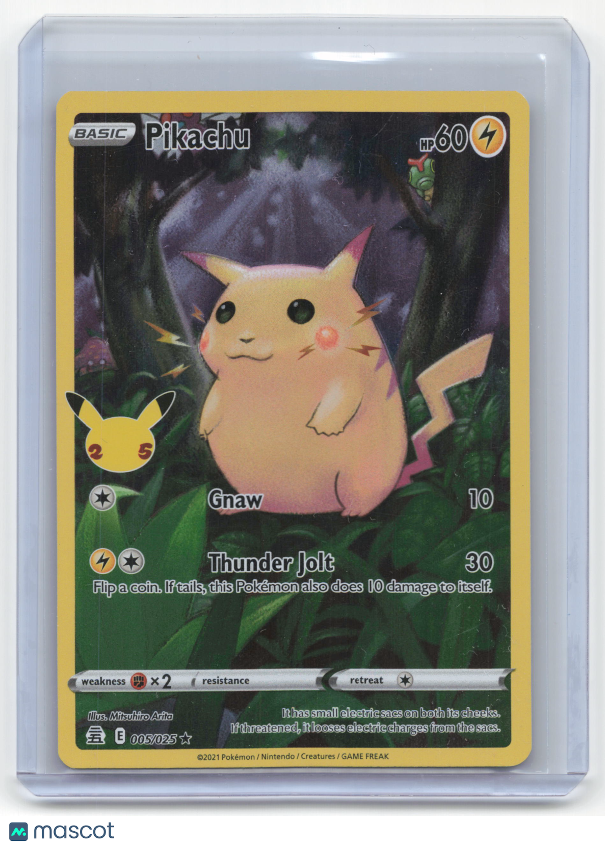 2021 Pokemon Pikachu Celebrations: Classic Collection Rare Holo #5/25 Near Mint